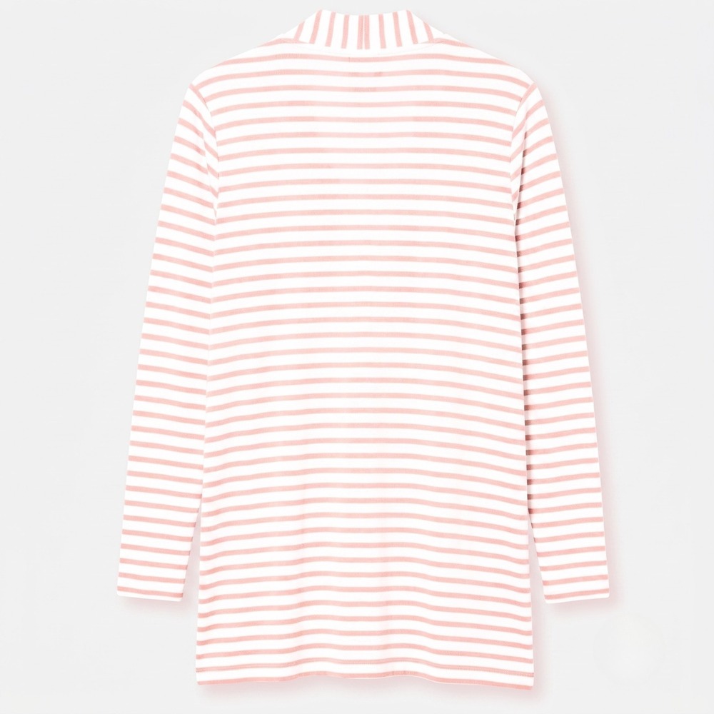 New Day Cardigan Women XS Pink Striped Open Front Lightweight Soft Layering New - Picture 3 of 8